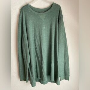 Sonoma  Men’s Green Long Sleeve Waffle Knit Tee size 3XB
